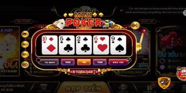 Mini Poker: Luật chơi đơn giản, dễ học